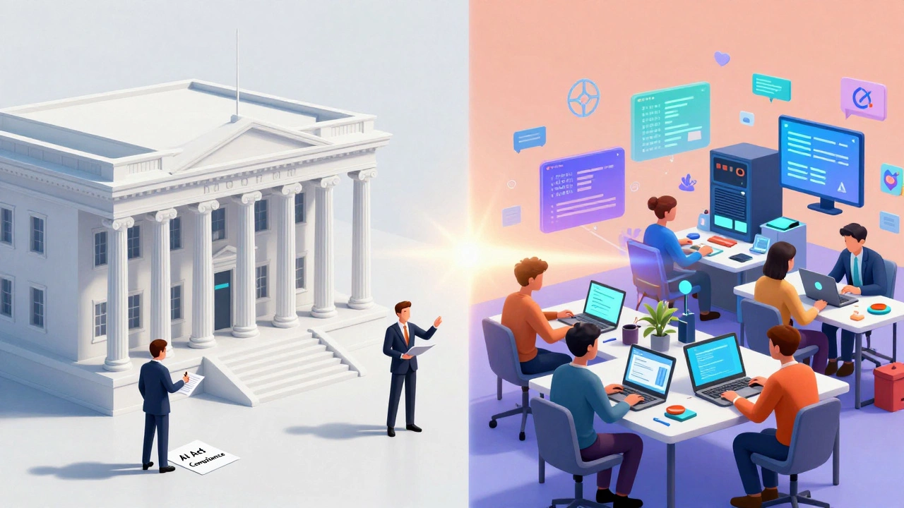 Split view of government regulation vs open source dev