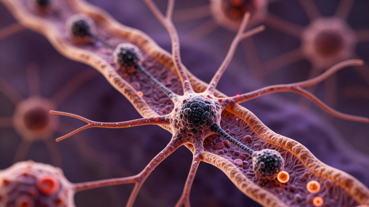 Nanoparticles crossing the blood-brain barrier affecting neurons